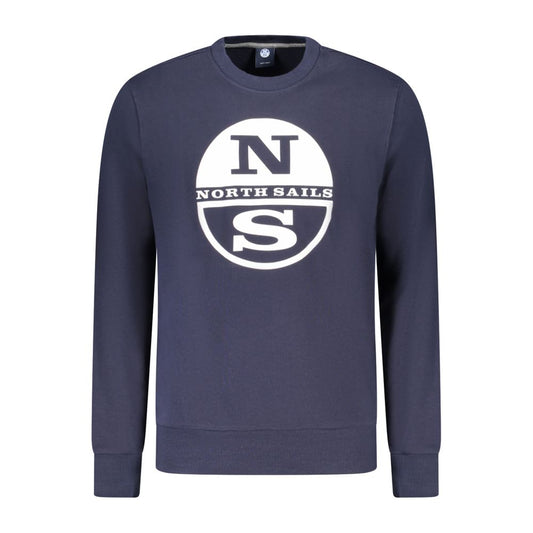 North Sails Blue Cotton Sweatshirt - Stylish Comfort for Men