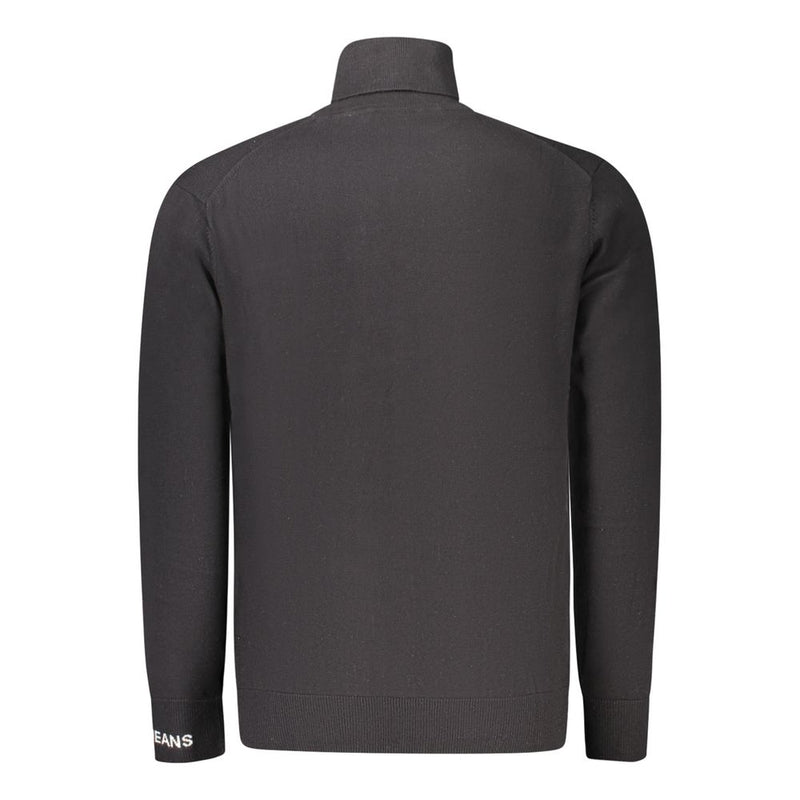 Pepe Jeans Pull en Coton Noir avec Col Roulé