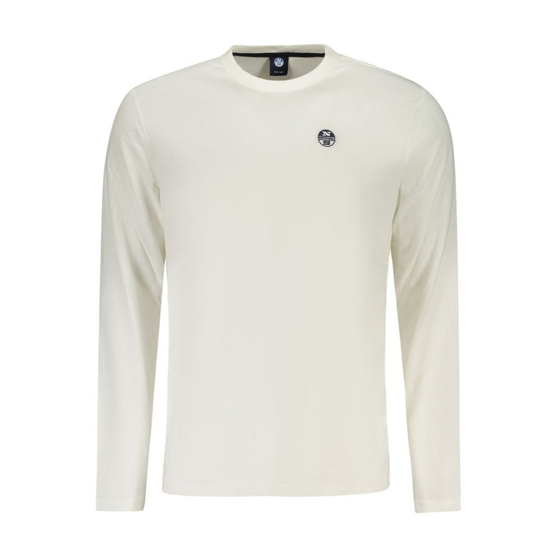 North Sails White Cotton T-Shirt - Long Sleeved Crew Neck