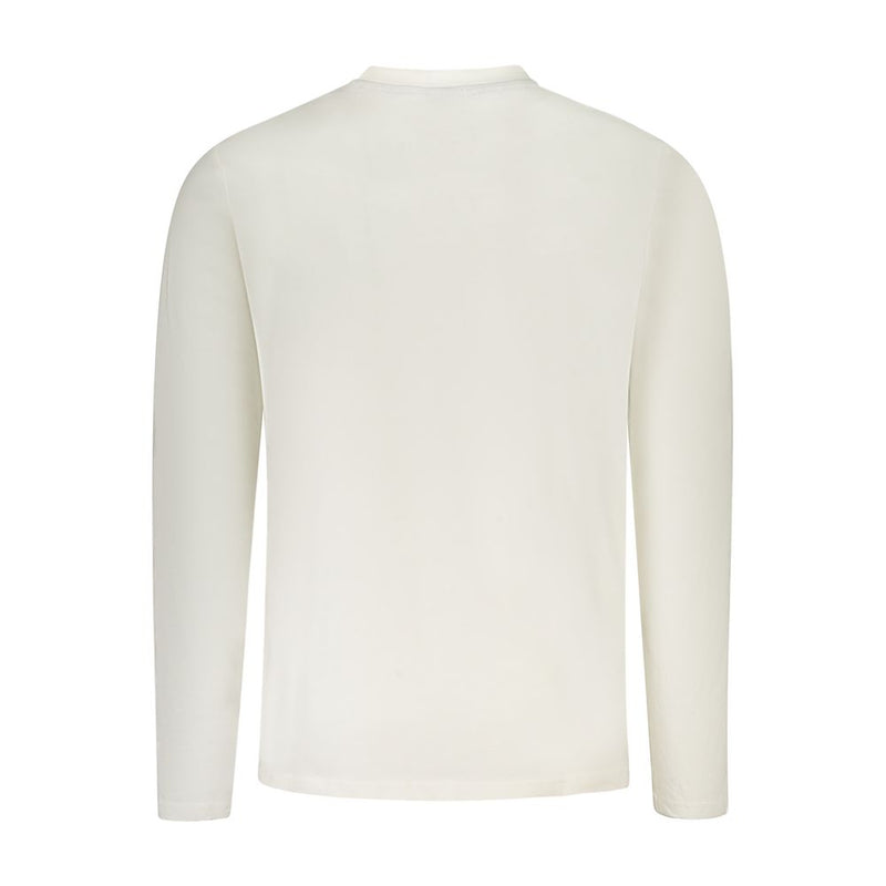 North Sails White Cotton T-Shirt - Long Sleeved Crew Neck