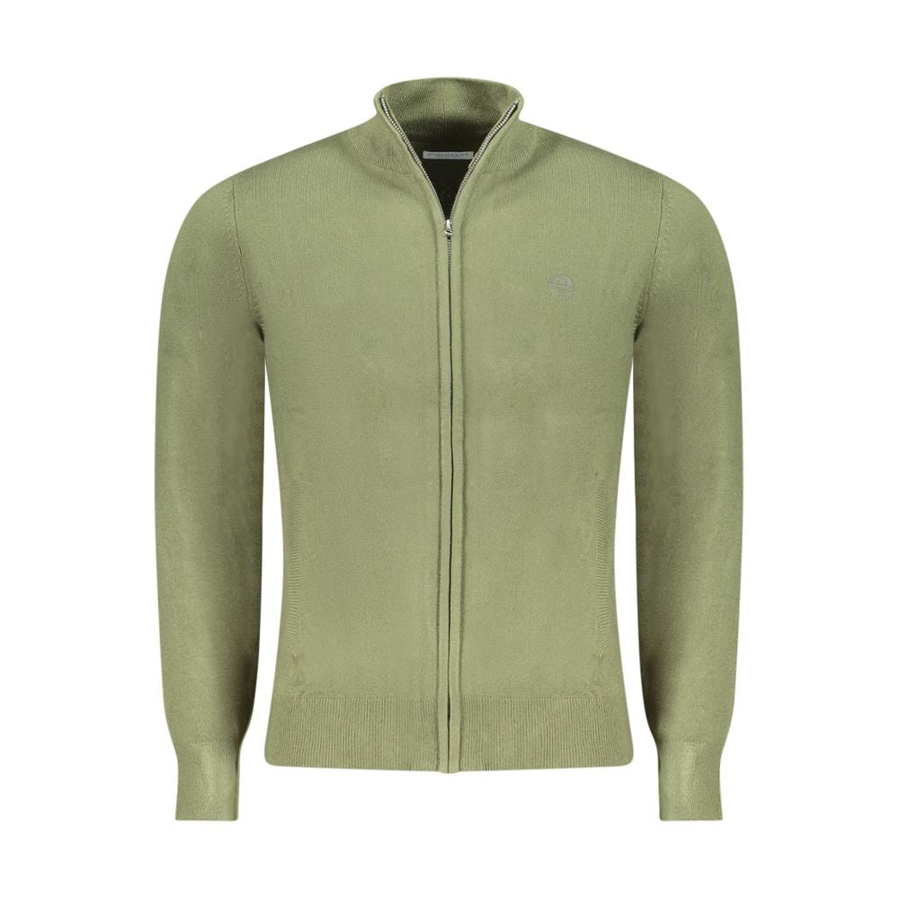 North Sails Green Nylon Sweater - Long-Sleeved Cardigan