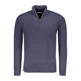 North Sails Blue Nylon Sweater - Half Zip with Logo