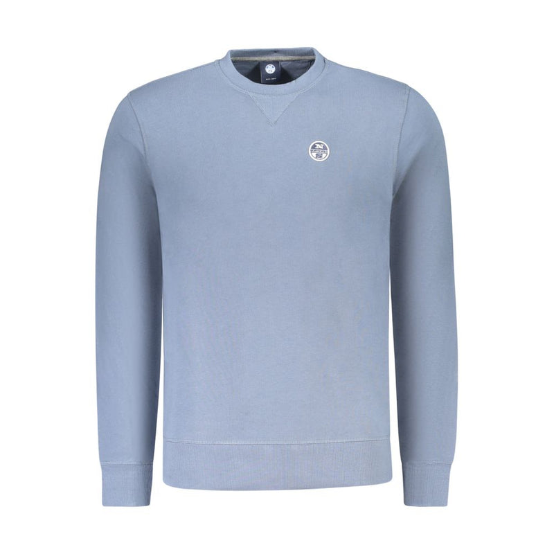 North Sails Blue Cotton Sweatshirt - Long-Sleeved Crew Neck