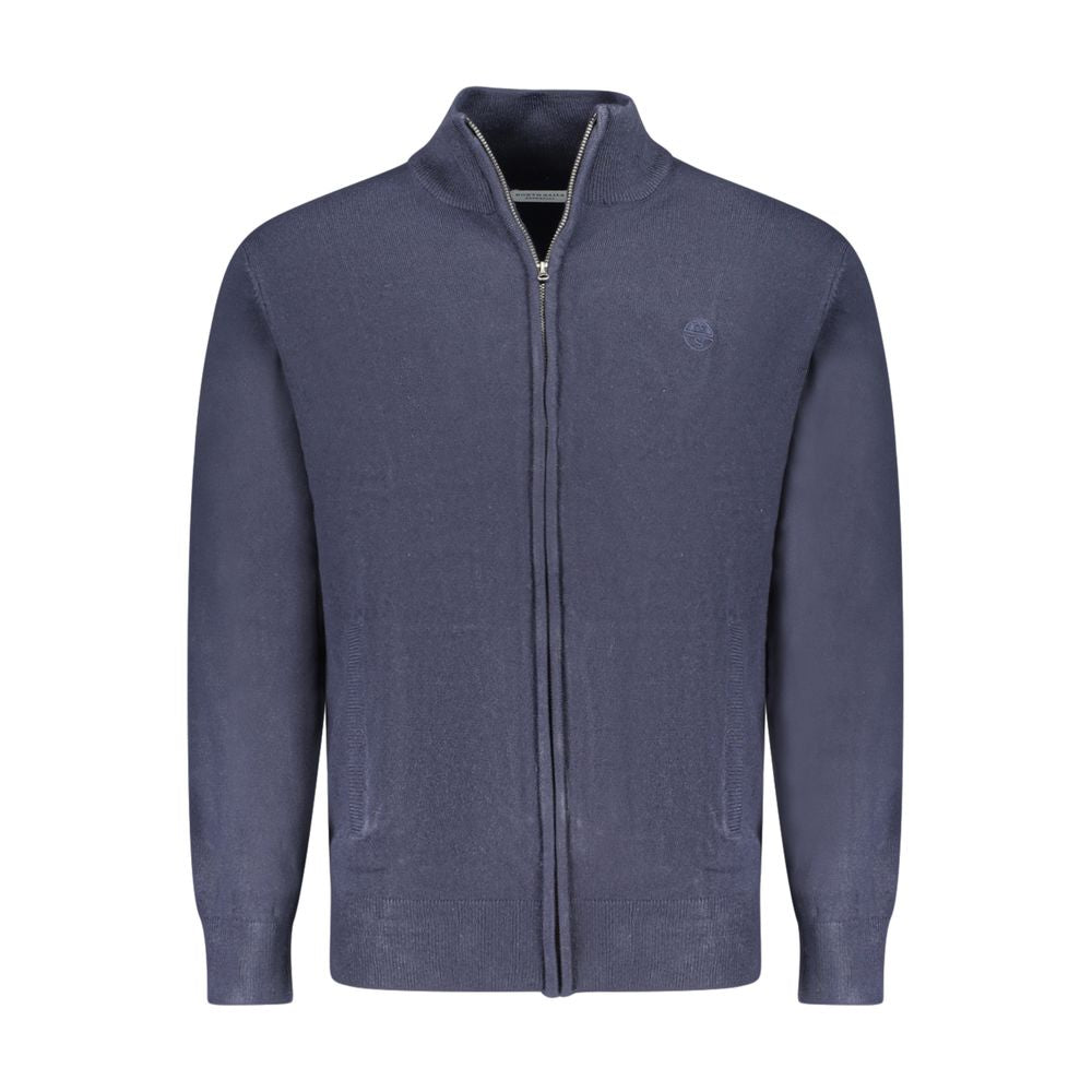 North Sails Blue Nylon Sweater - Long-Sleeved Cardigan