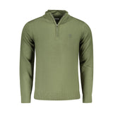 North Sails Green Nylon Sweater - Half Zip with Logo