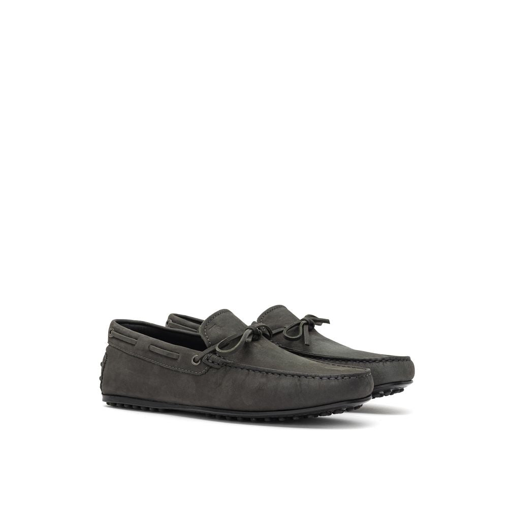 Tod's Gray Nubuck Leather Moccassin for Men