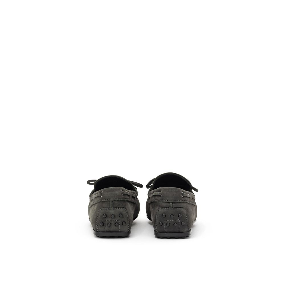 Tod's Gray Nubuck Leather Moccassin for Men
