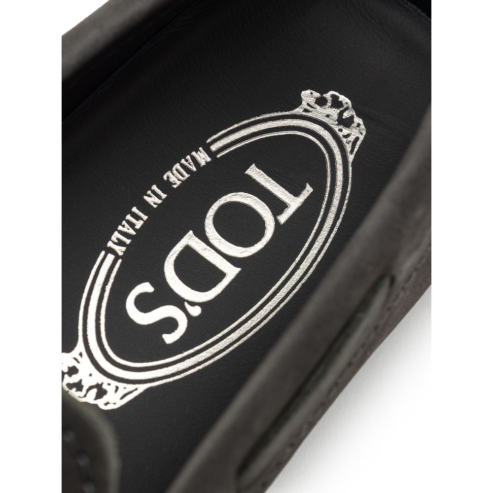 Tod's Grijze Nubuc Leren Mocassin