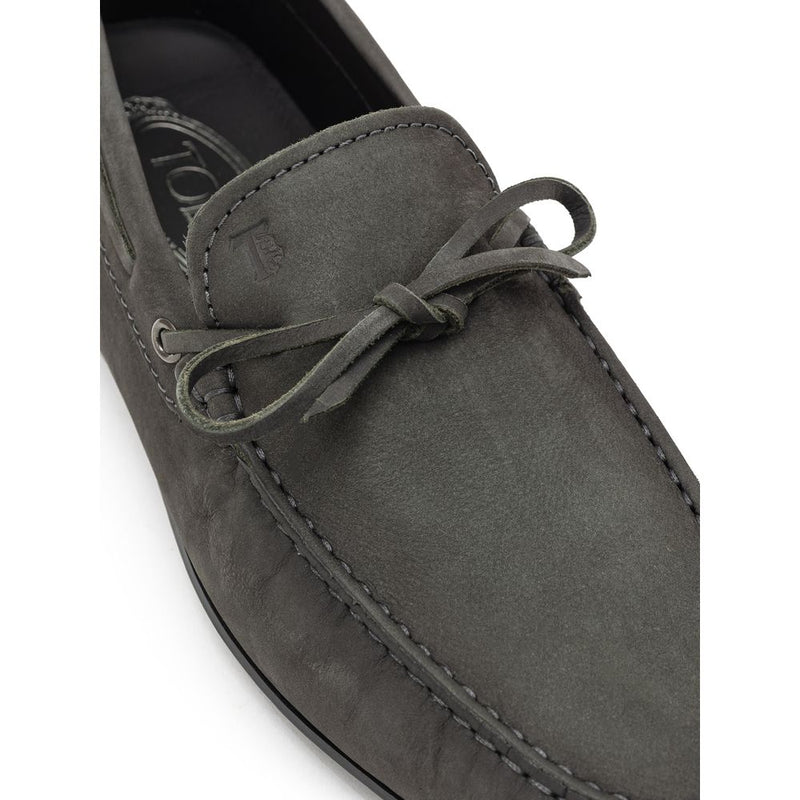 Tod's Gray Nubuck Leather Moccassin for Men