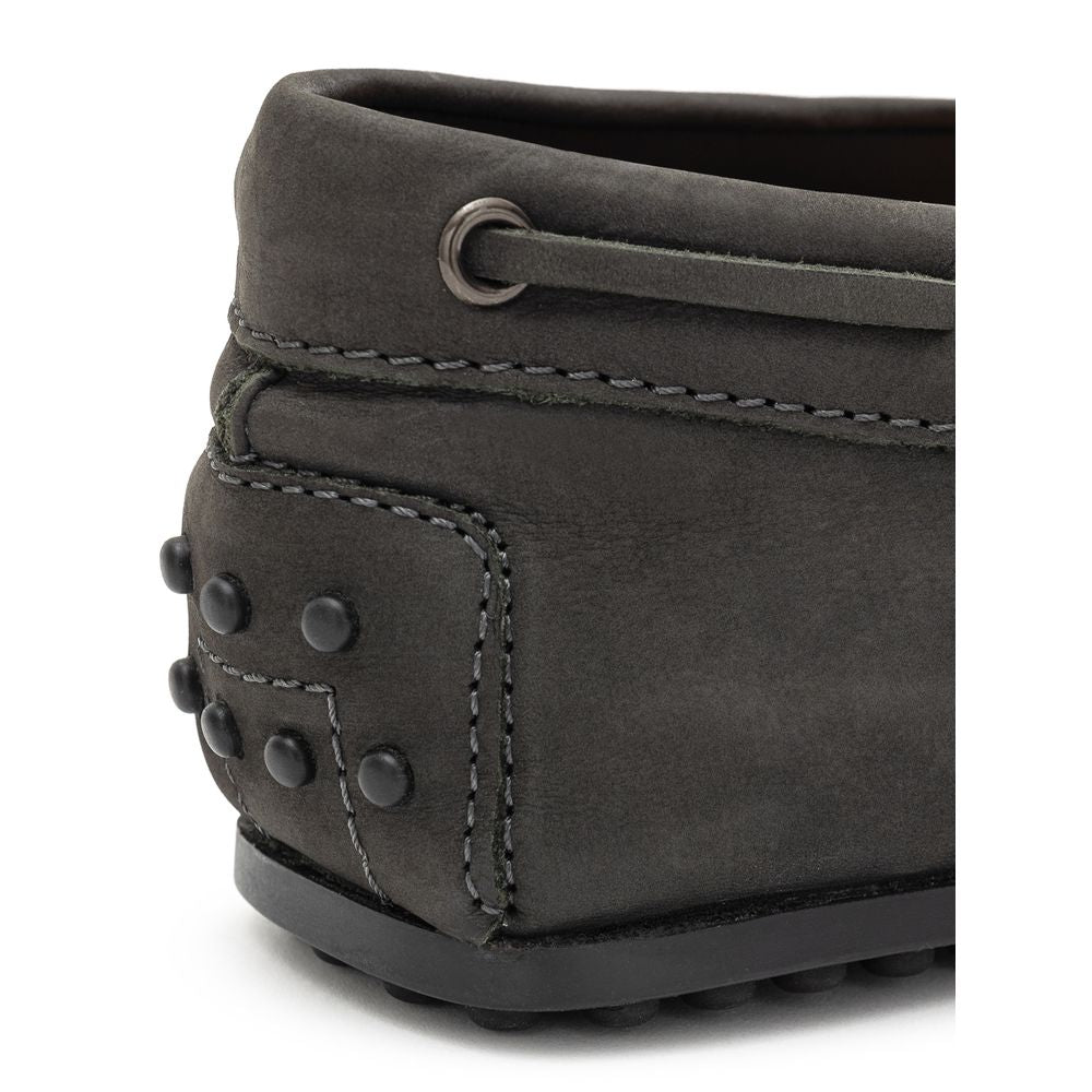Tod's Grijze Nubuc Leren Mocassin