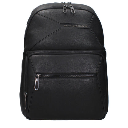 Sacs à dos en cuir noir Piquadro
