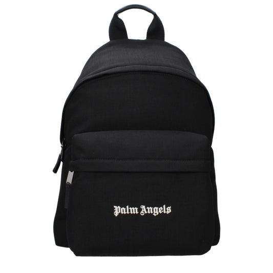 Sacs à dos en tissu noir Palm Angels