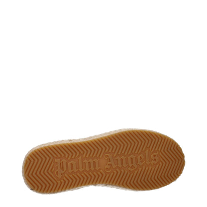 Palm Angels, baskets basses en cuir blanc