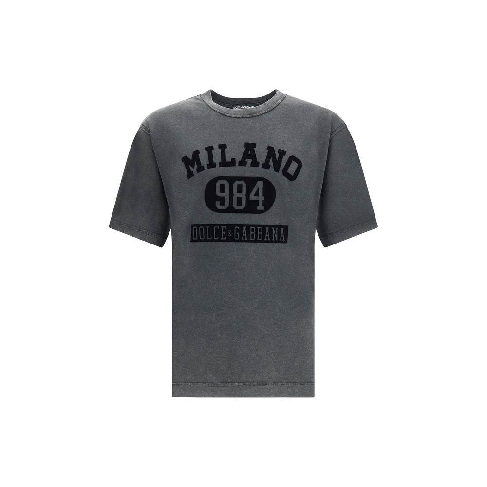Dolce & Gabbana Cotton T-Shirt with velvety logo