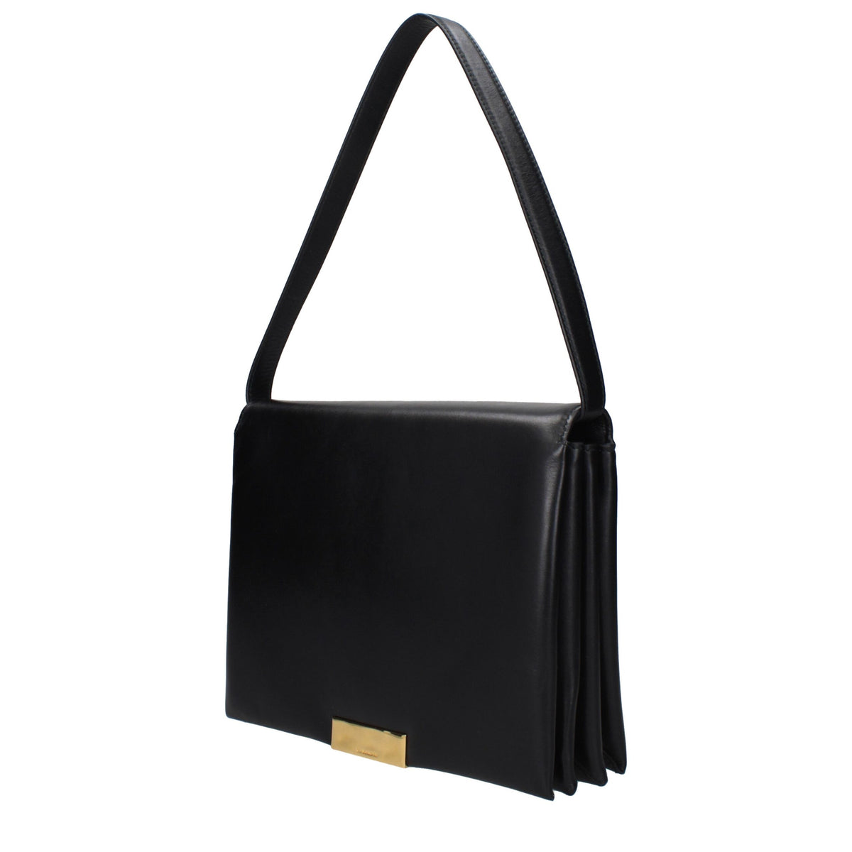 Jil Sander Black Leather Shoulder Bag - Élégance Intemporelle