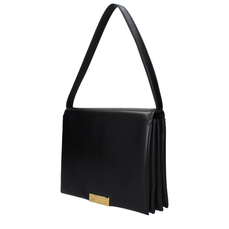 Jil Sander Black Leather Shoulder Bag - Élégance Intemporelle