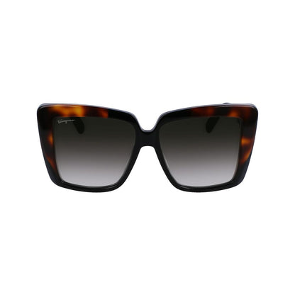 Lunettes de soleil Ferragamo en acétate noir