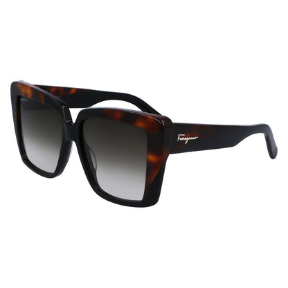 Lunettes de soleil Ferragamo en acétate noir