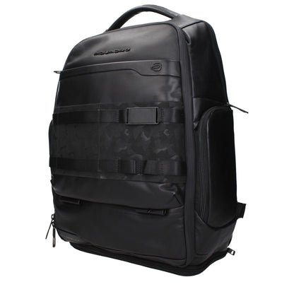 Sacs à dos en cuir noir Piquadro