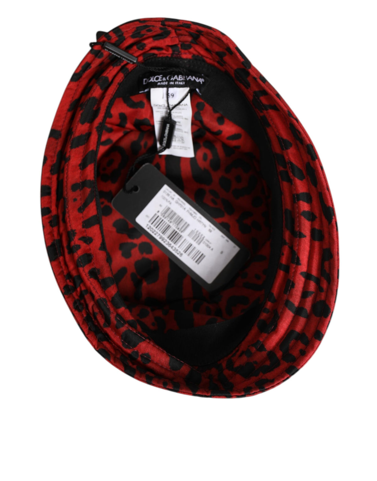 Bob Dolce & Gabbana rouge et noir en nylon imprimé léopard pour homme