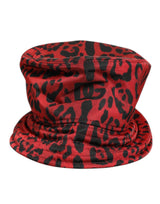 Bob Dolce & Gabbana rouge et noir en nylon imprimé léopard pour homme