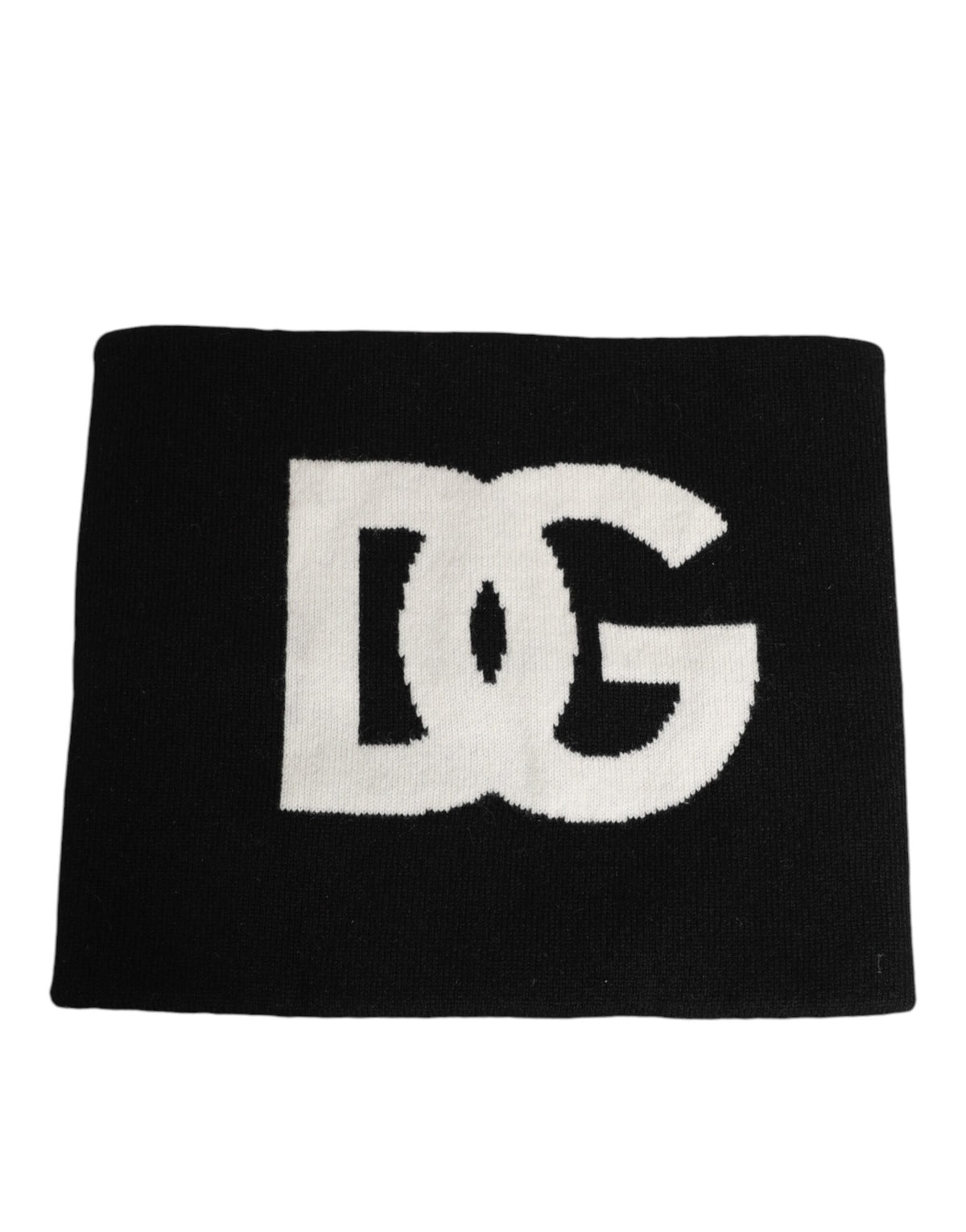 Écharpe Dolce &amp; Gabbana noire en cachemire tricoté avec logo D&amp;G, taille unique, pour homme