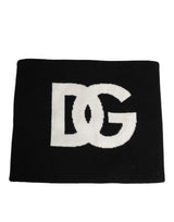 Écharpe Dolce &amp; Gabbana noire en cachemire tricoté avec logo D&amp;G, taille unique, pour homme