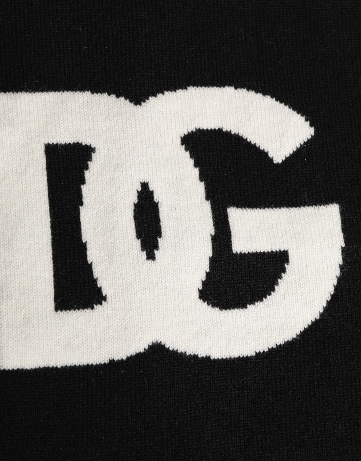Écharpe Dolce &amp; Gabbana noire en cachemire tricoté avec logo D&amp;G, taille unique, pour homme