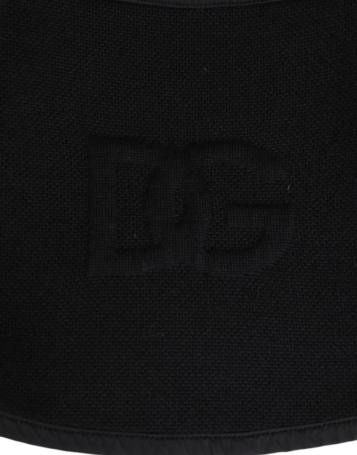 Étole en dentelle noire Dolce &amp; Gabbana, tricotée, logo DG, taille unique, pour homme