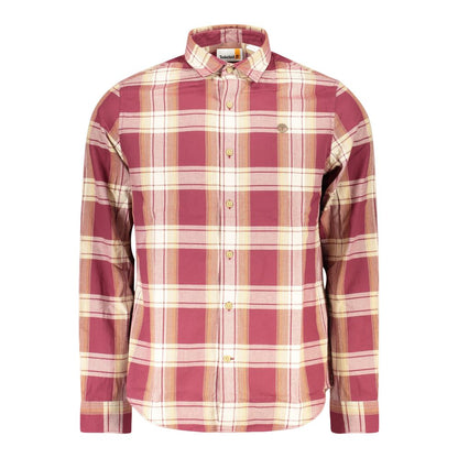Chemise en coton rouge Timberland pour homme