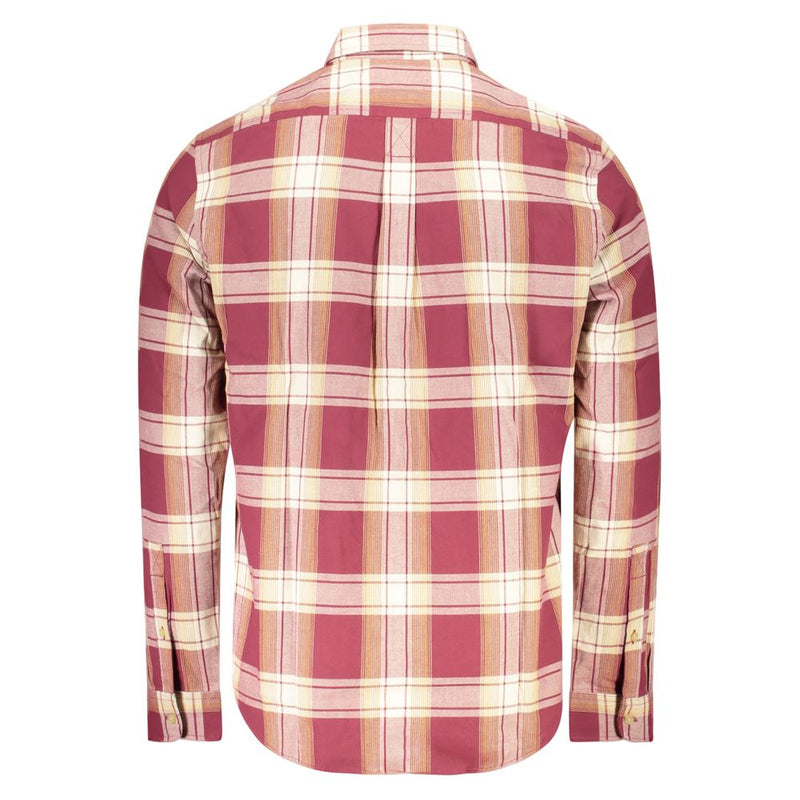 Timberland Red Cotton Men Shirt - Stylish Casual Wear