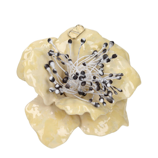Broches métalliques beige de Valentino Garavani