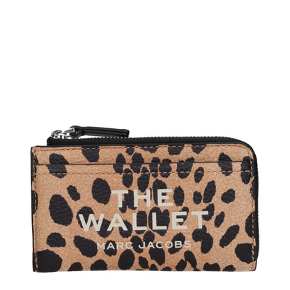 Portefeuilles en cuir marron Marc Jacobs