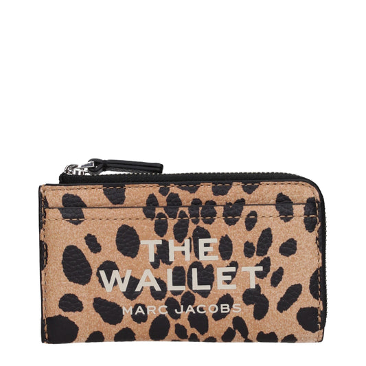 Portefeuilles en cuir marron Marc Jacobs
