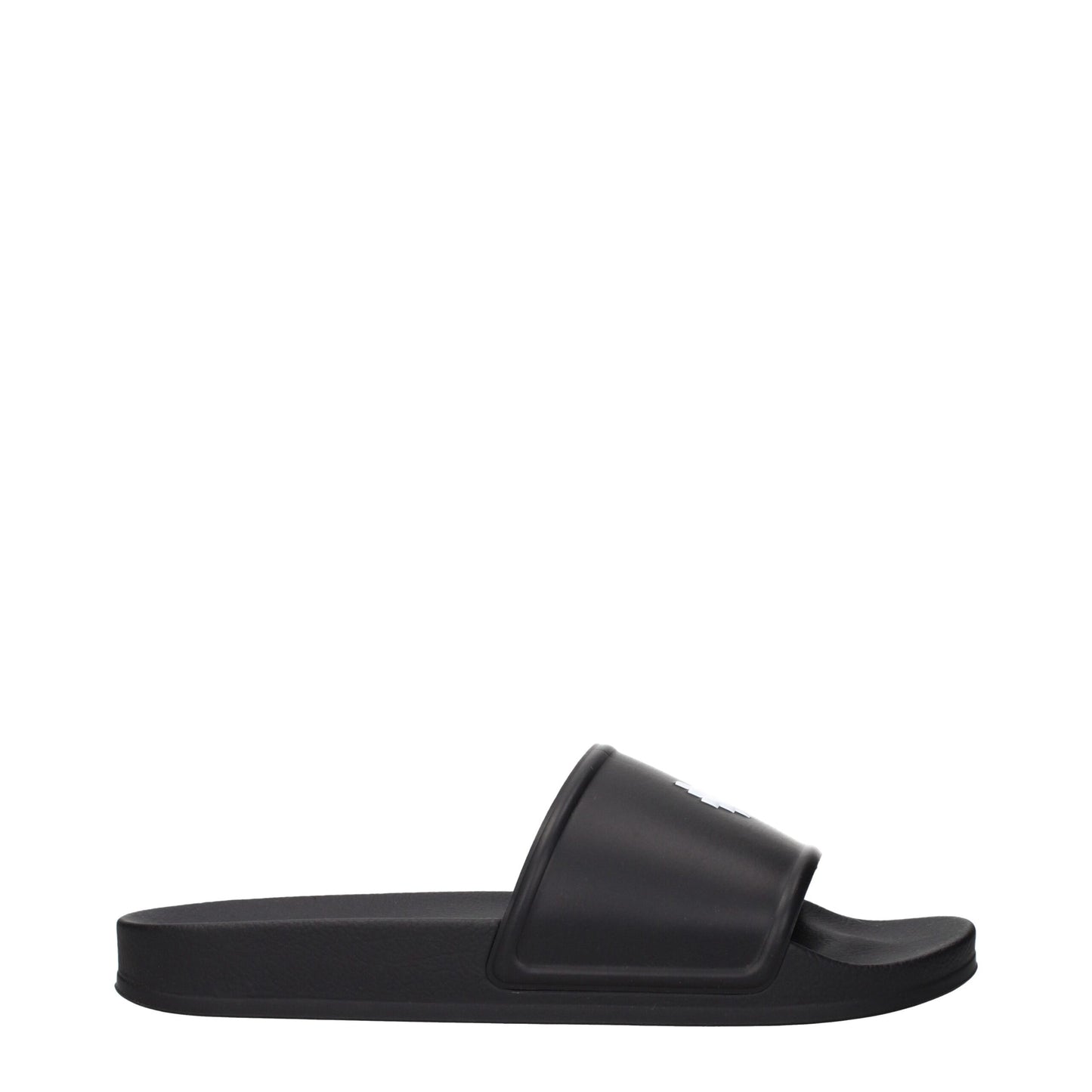 Sandales-chaussons en coton noir Marcelo Burlon