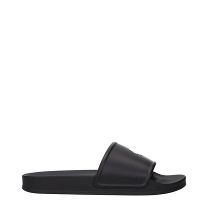 Sandales-chaussons en coton noir Marcelo Burlon