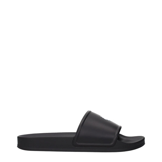 Sandales-chaussons en coton noir Marcelo Burlon