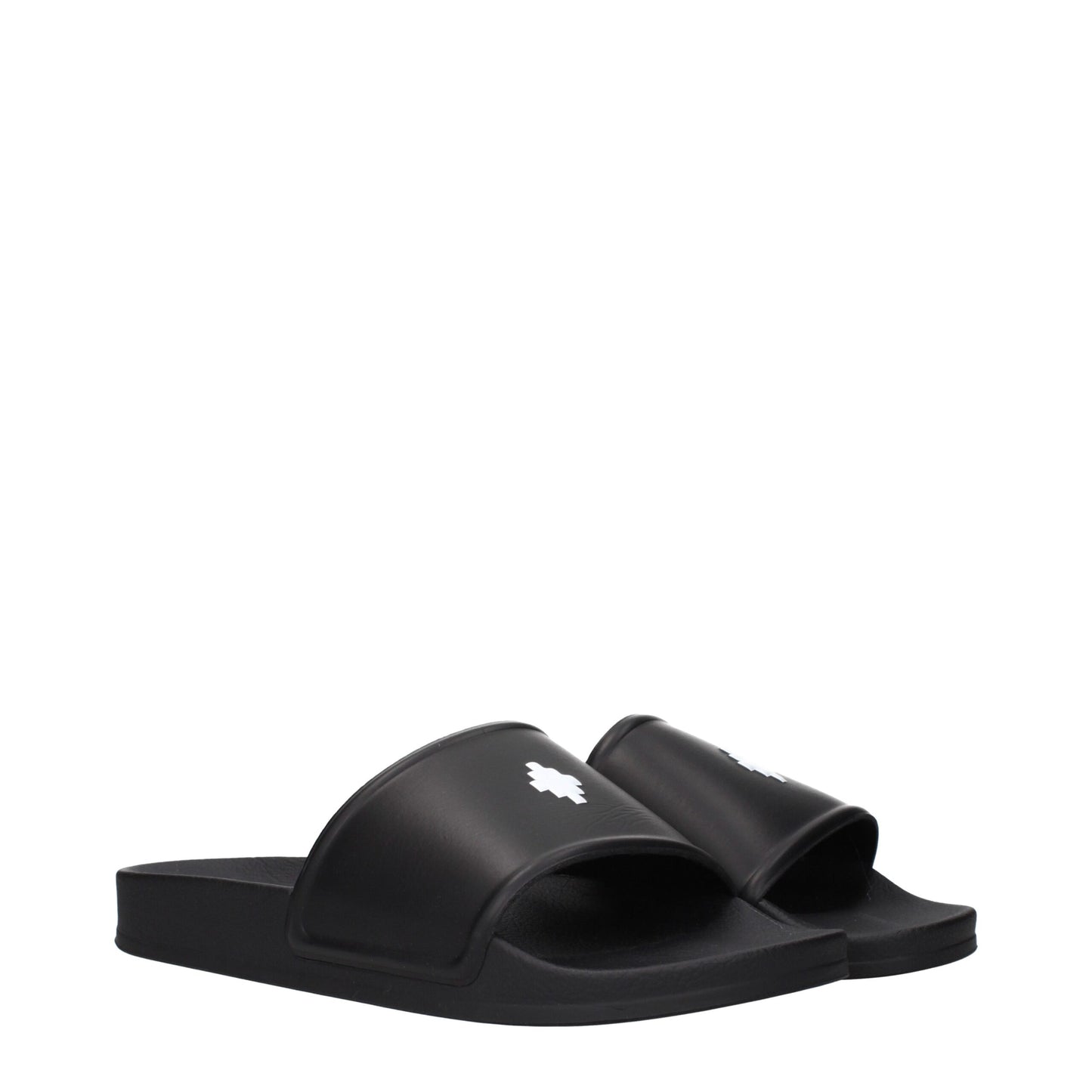 Sandales-chaussons en coton noir Marcelo Burlon