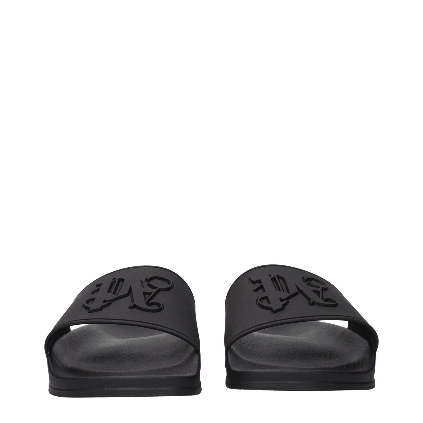 Sandales-chaussons en coton noir Palm Angels