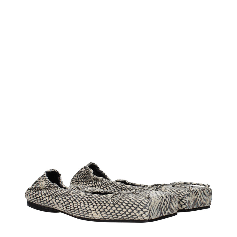 Jacquemus Beige Leather Ballet Flats for Women