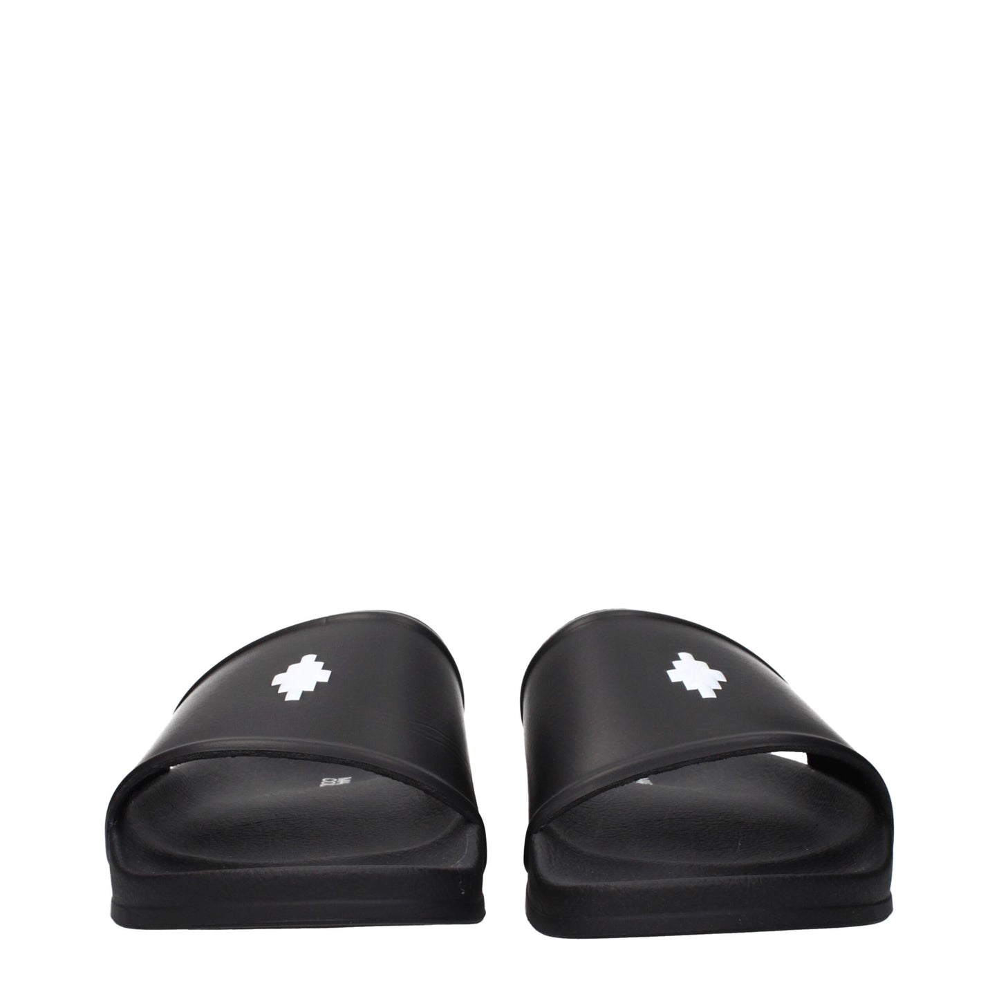 Sandales-chaussons en coton noir Marcelo Burlon