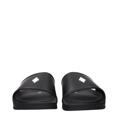 Sandales-chaussons en coton noir Marcelo Burlon