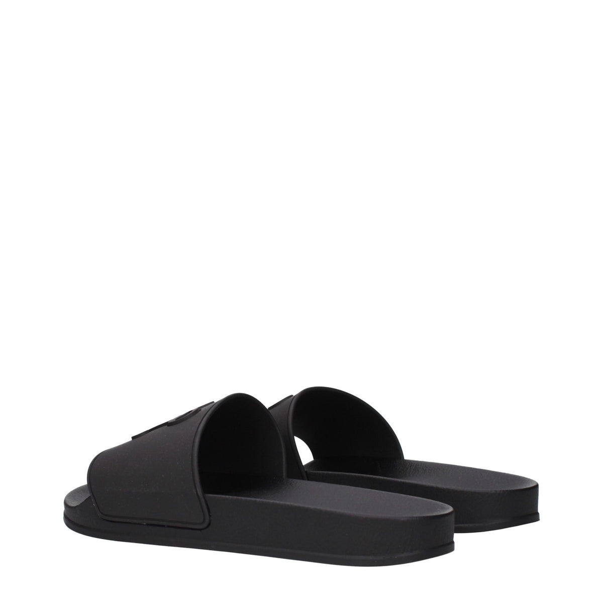Palm Angels Black Cotton Slippers Sandals for Men