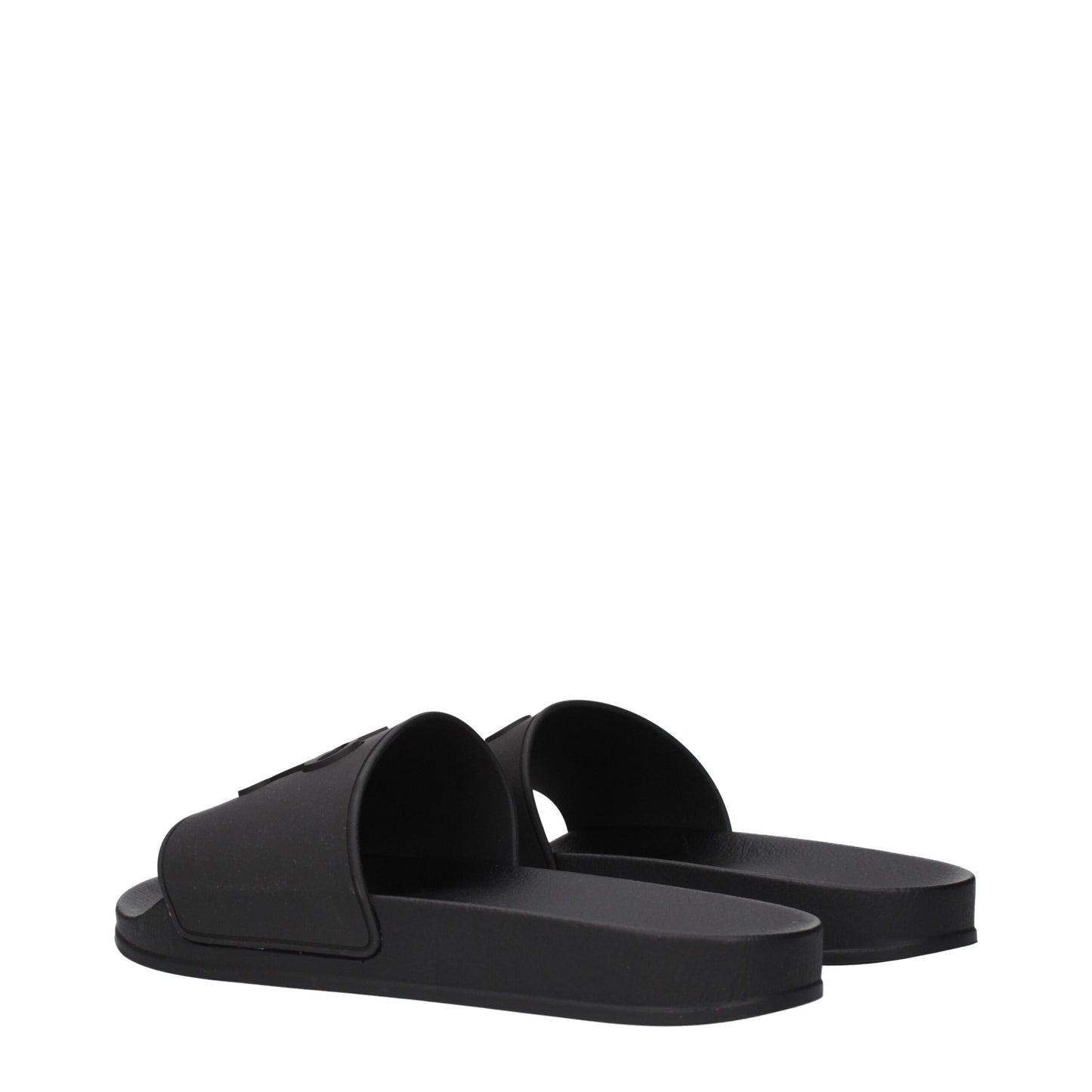 Sandales-chaussons en coton noir Palm Angels