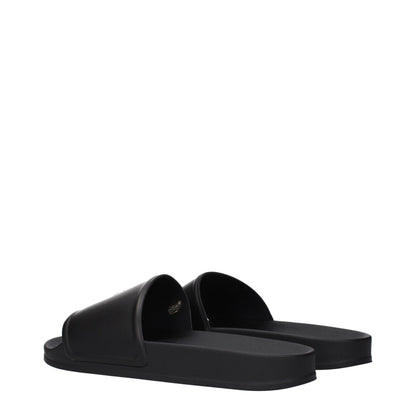Sandales-chaussons en coton noir Marcelo Burlon