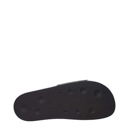 Sandales-chaussons en coton noir Palm Angels