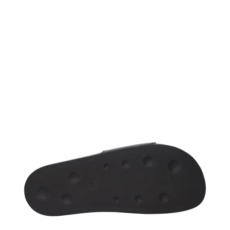 Palm Angels Black Cotton Slippers Sandals for Men
