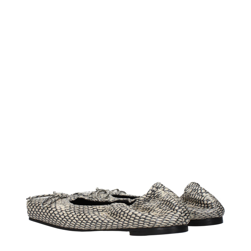 Jacquemus Beige Leather Ballet Flats for Women