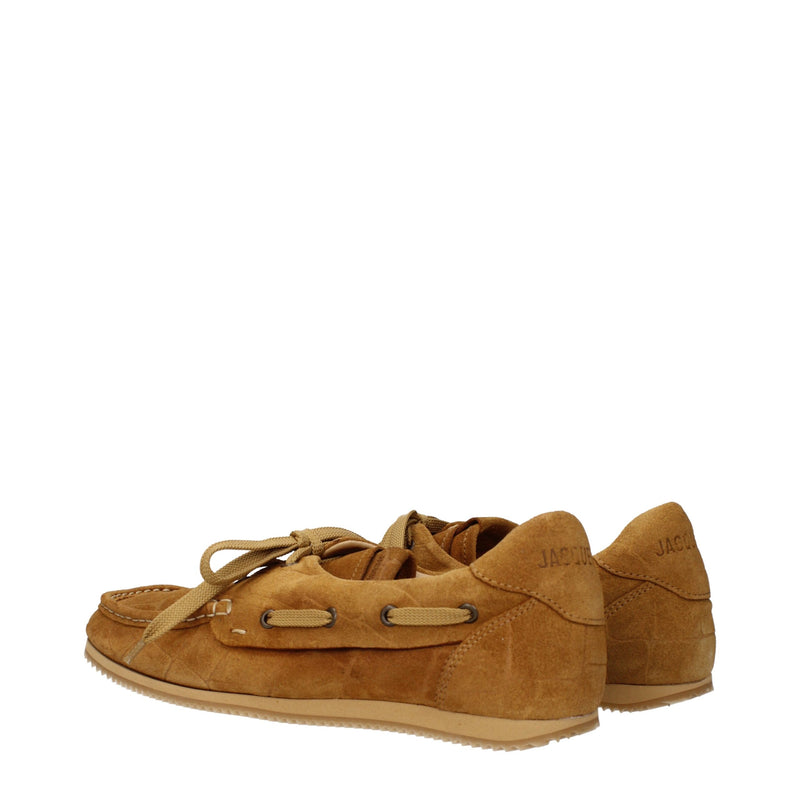 Jacquemus Brown Leather Slip-On Loafers for Men