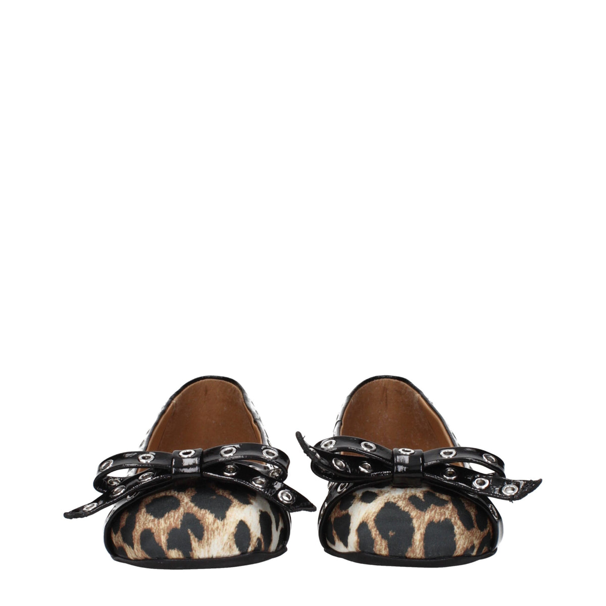 Ganni Brown Fabric Ballet Flats - Élégance et Confort